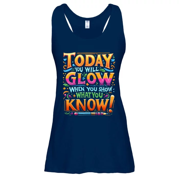 Testing Day Show What You Know Teacher Do Not Stress Ladies Essential Flowy Tank