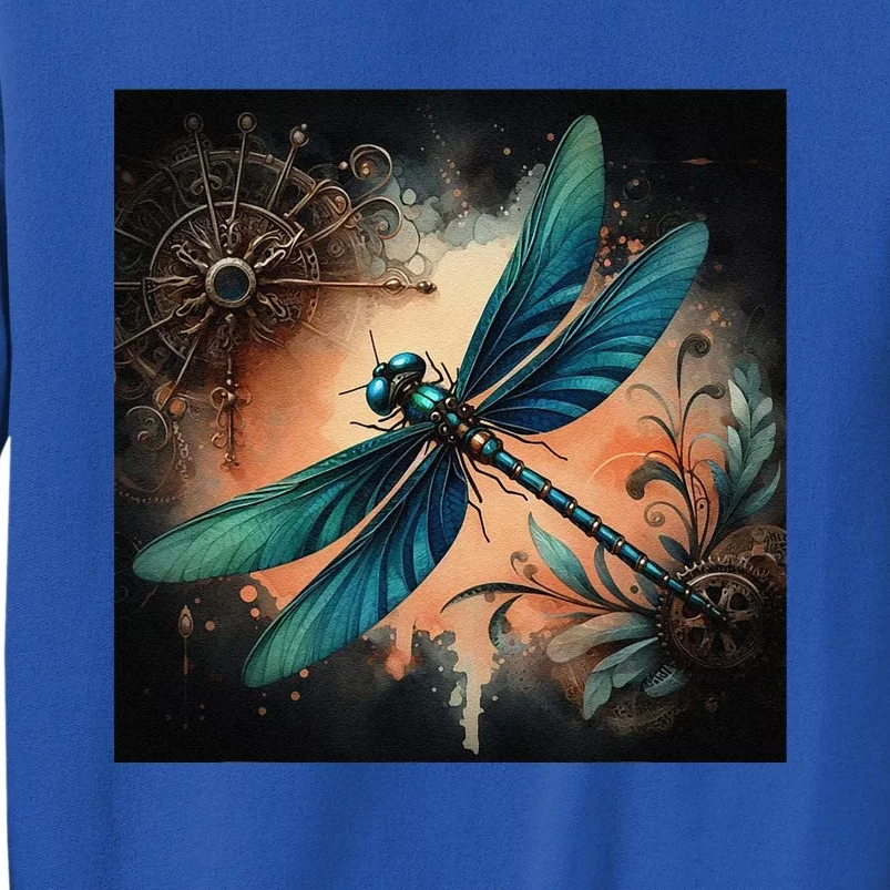 Teal Dragonfly Steampunk Sweatshirt