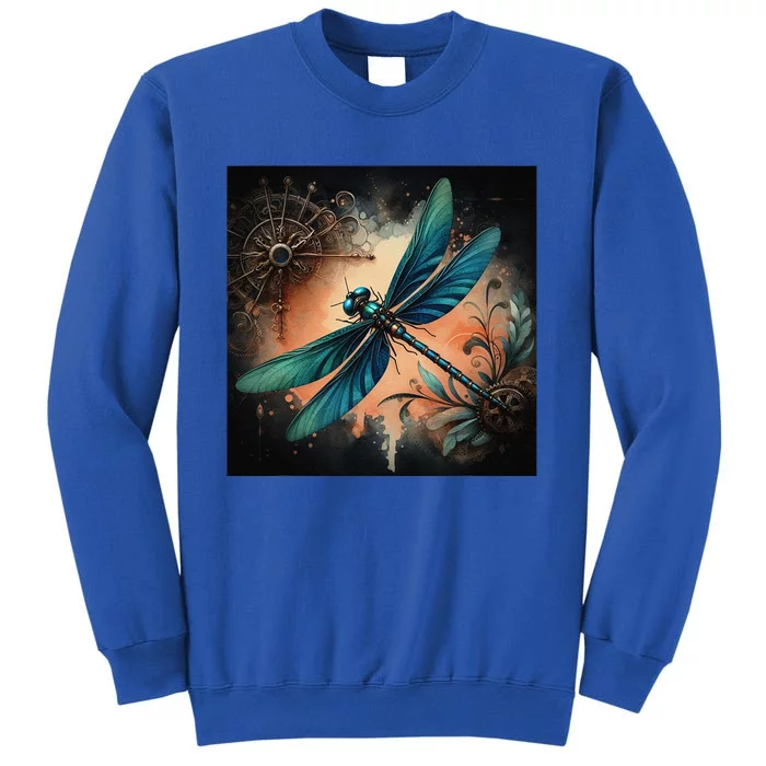 Teal Dragonfly Steampunk Sweatshirt