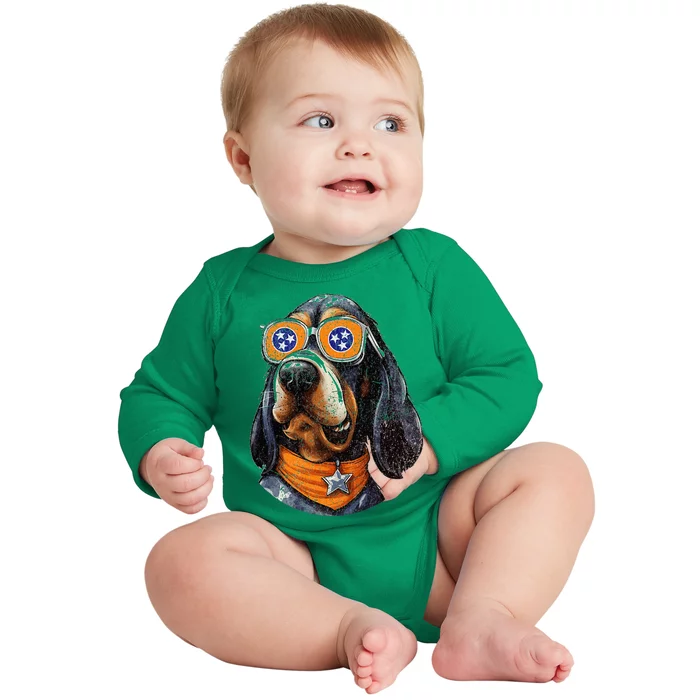 Tennessee Dog Sport Lovers Tennessee Coonhound Fan Baby Long Sleeve Bodysuit