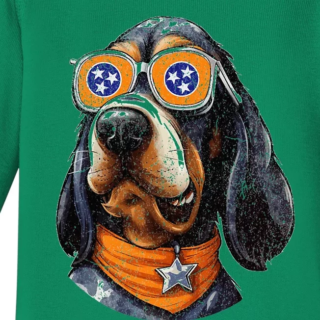 Tennessee Dog Sport Lovers Tennessee Coonhound Fan Baby Long Sleeve Bodysuit