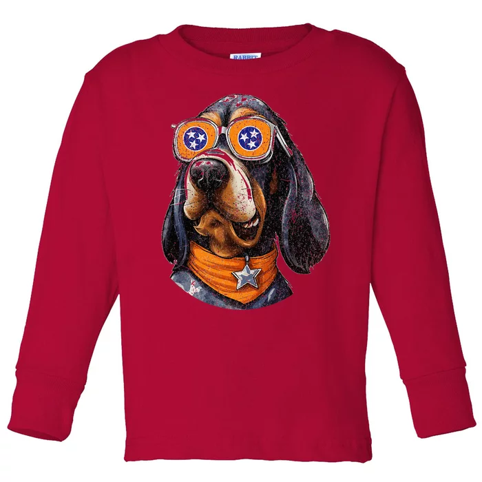 Tennessee Dog Sport Lovers Tennessee Coonhound Fan Toddler Long Sleeve Shirt