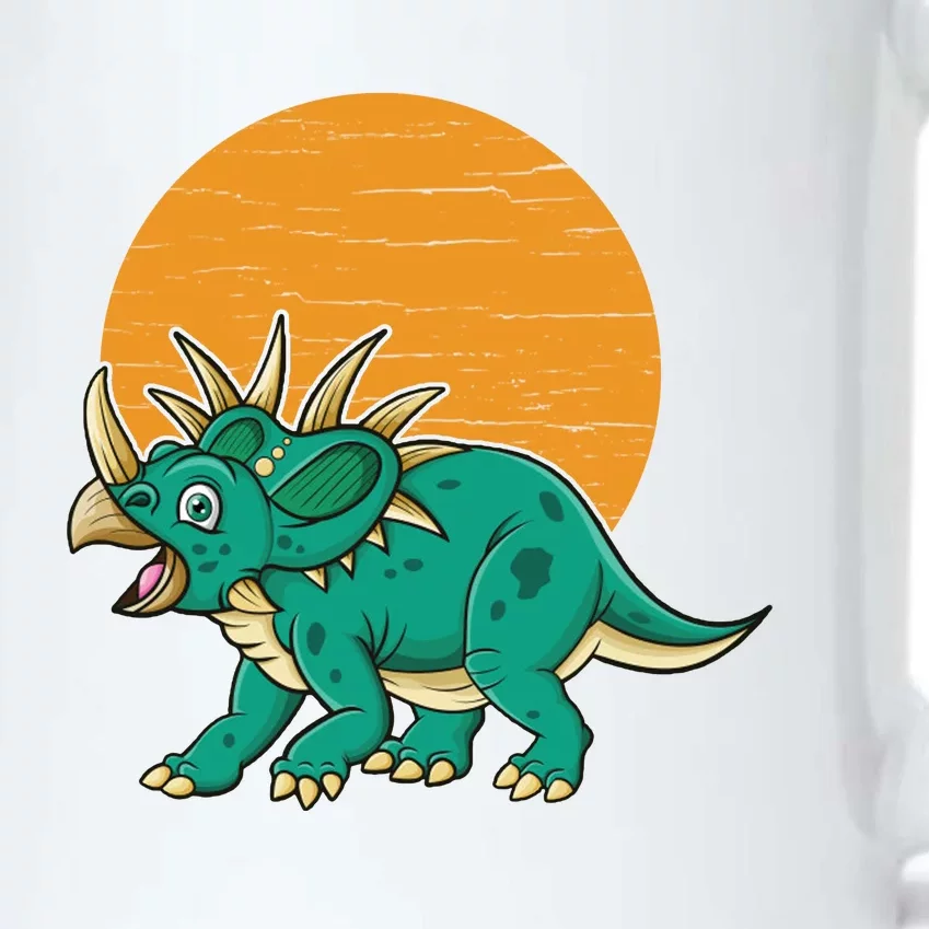 Triceratops Dinosaur Sunset Black Color Changing Mug