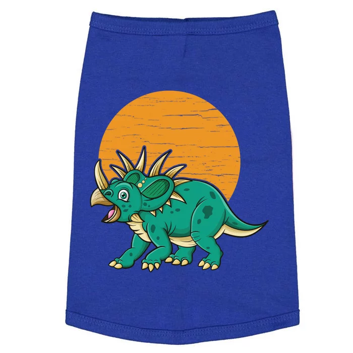 Triceratops Dinosaur Sunset Doggie Tank