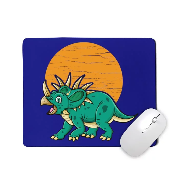 Triceratops Dinosaur Sunset Mousepad