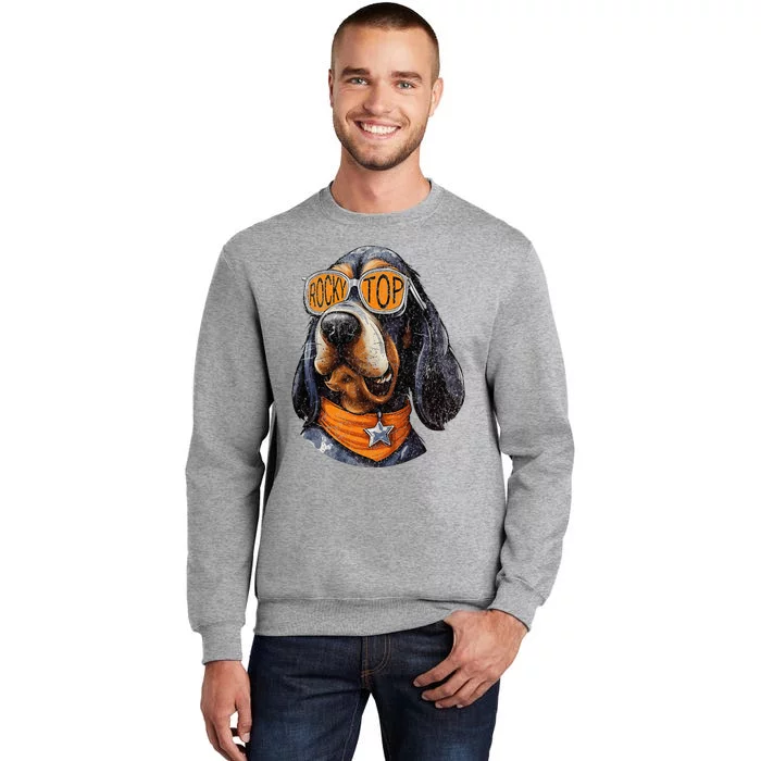 Tennessee Dog Sport Lovers Coonhound Fan Rocky Tall Sweatshirt