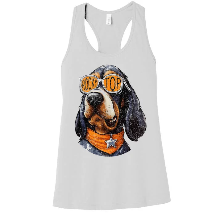 Tennessee Dog Sport Lovers Coonhound Fan Rocky Women's Racerback Tank