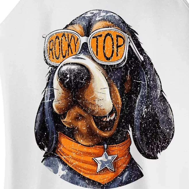 Tennessee Dog Sport Lovers Coonhound Fan Rocky Women’s Perfect Tri Rocker Tank