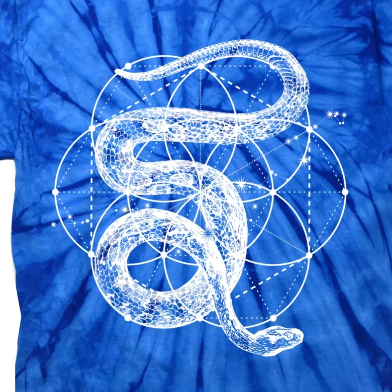 The Dharma Store Sacred Geometry Seed Of Life Snake Gift Tie-Dye T-Shirt