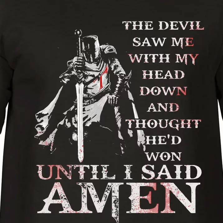 The Devil Saw Me With My Head Down Thought HeD Won Jesus Comfort Colors T-Shirt