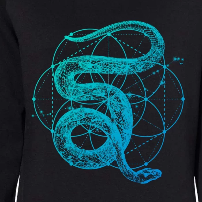 The Dharma Store Sacred Geometry Seed Of Life Snake Gift Womens California Wash Sweatshirt