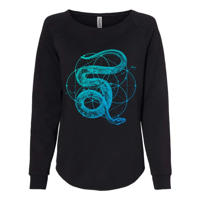 The Dharma Store Sacred Geometry Seed Of Life Snake Gift Womens California Wash Sweatshirt