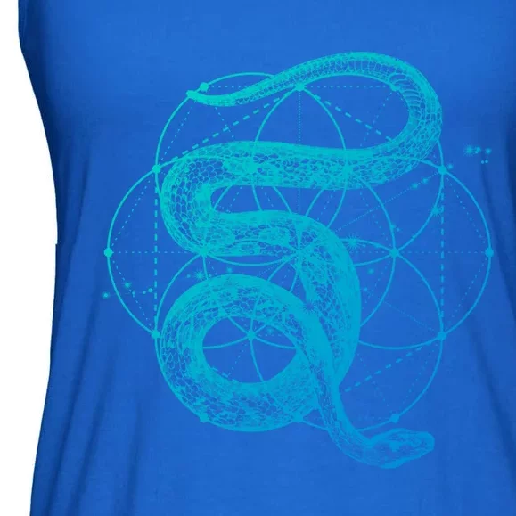 The Dharma Store Sacred Geometry Seed Of Life Snake Gift Ladies Essential Flowy Tank