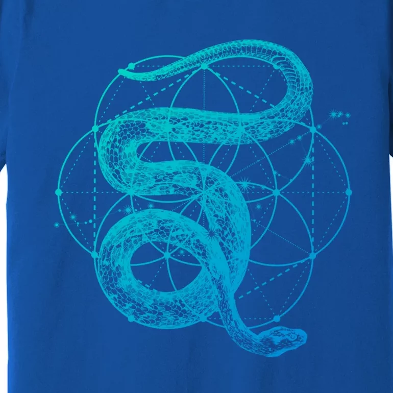 The Dharma Store Sacred Geometry Seed Of Life Snake Gift Premium T-Shirt