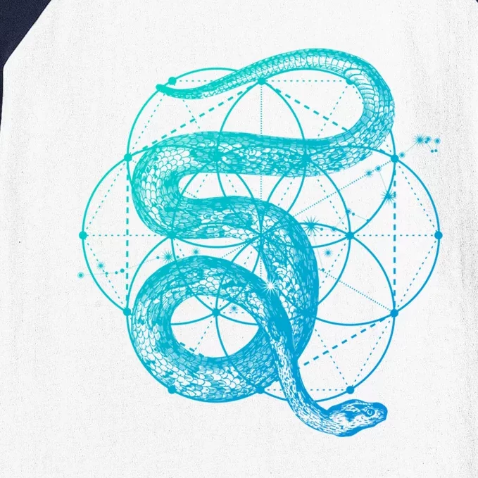 The Dharma Store Sacred Geometry Seed Of Life Snake Gift Baseball Sleeve Shirt