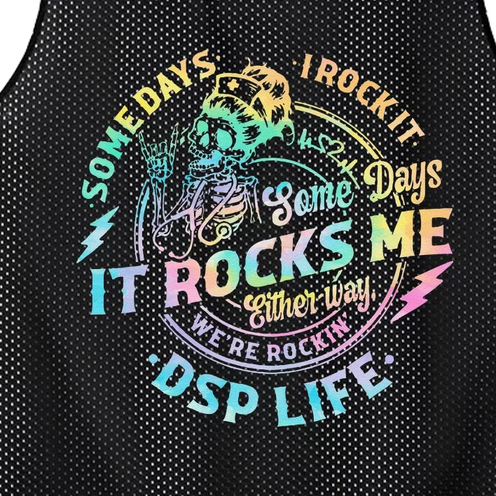 Tie Dye Some Days I Rock It Some Days It Rocks Me Dsp Life Mesh Reversible Basketball Jersey Tank