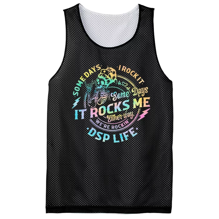 Tie Dye Some Days I Rock It Some Days It Rocks Me Dsp Life Mesh Reversible Basketball Jersey Tank