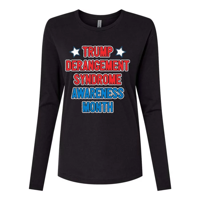 Trump Derangement Syndrome Awareness Month Womens Cotton Relaxed Long Sleeve T-Shirt