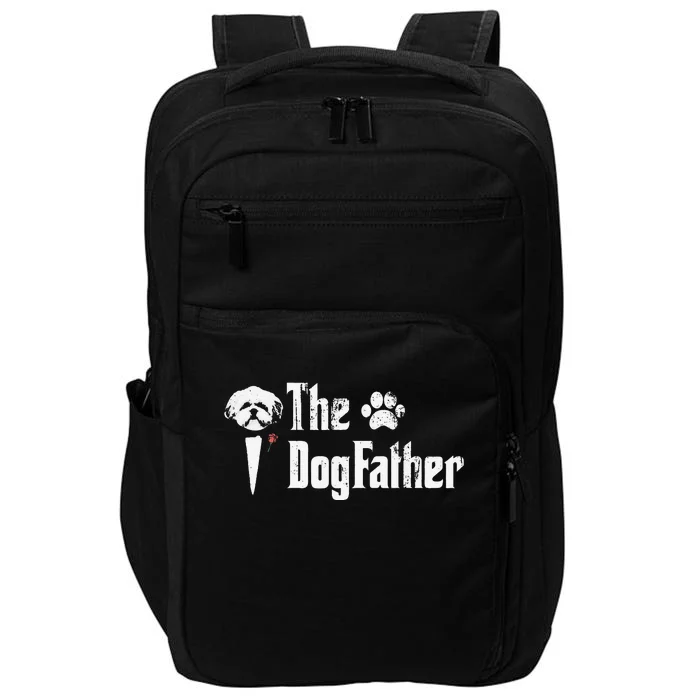 The Dogfather Shih Tzu Dog Dad Father's Day Gift Impact Tech Backpack