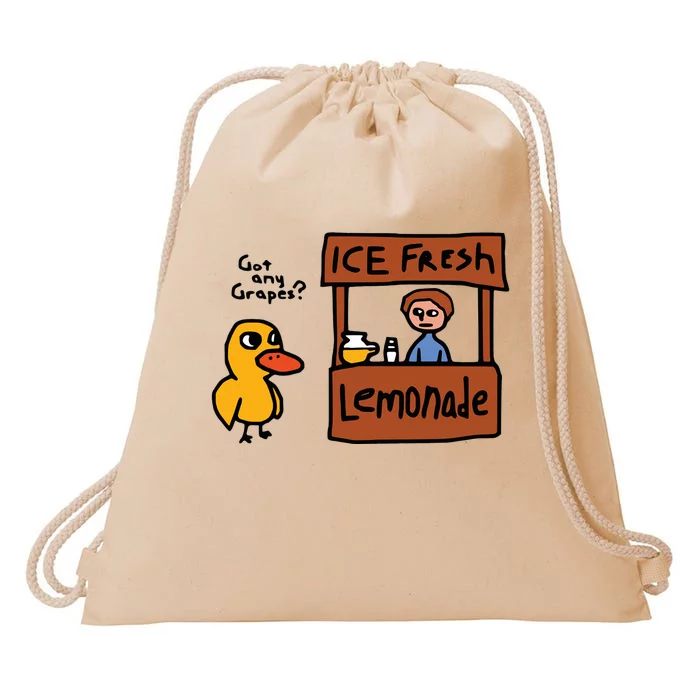 The Duck Song Got Any Grapes Funny Meme Drawstring Bag