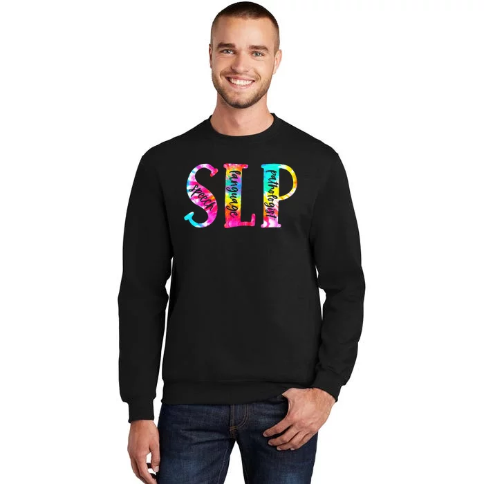 Tie Dye SLP Speech Language Pathologist Speech Therapy Sweatshirt