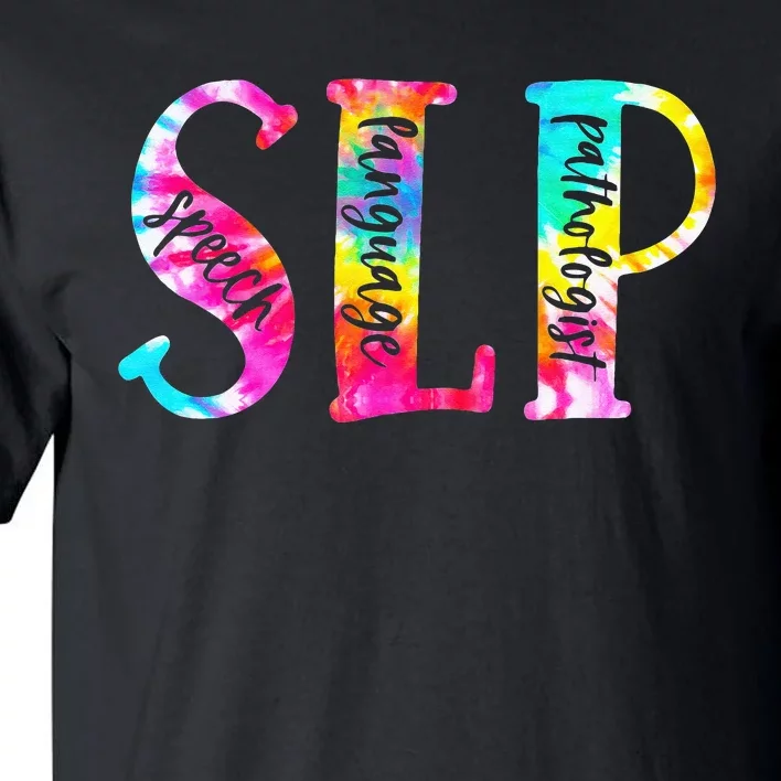 Tie Dye SLP Speech Language Pathologist Speech Therapy Tall T-Shirt