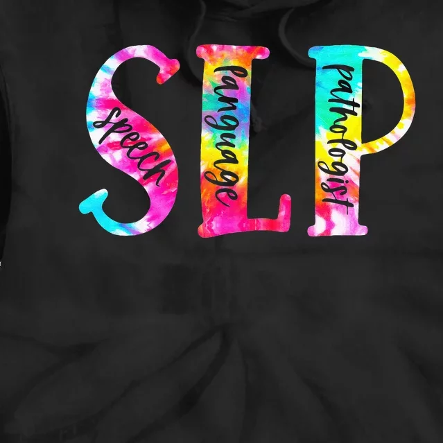 Tie Dye SLP Speech Language Pathologist Speech Therapy Tie Dye Hoodie