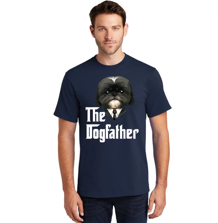 The Dogfather Shih Tzu Dad Shih Tzu Papa Funny Dog Owner Tall T-Shirt