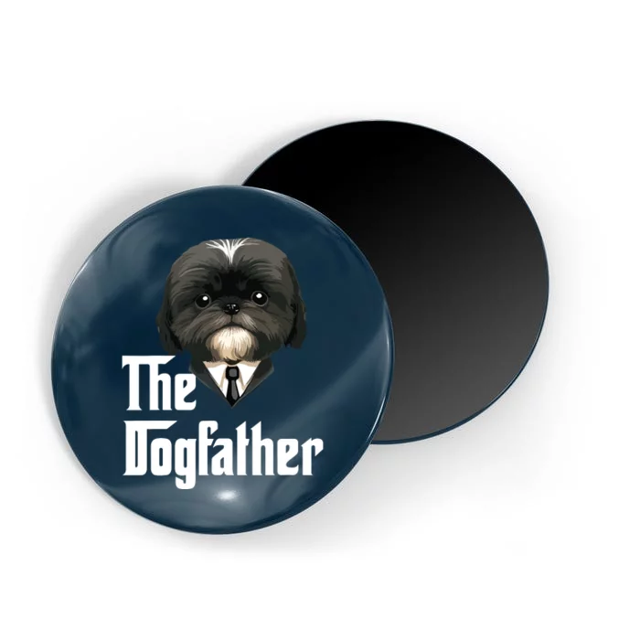 The Dogfather Shih Tzu Dad Shih Tzu Papa Funny Dog Owner Magnet