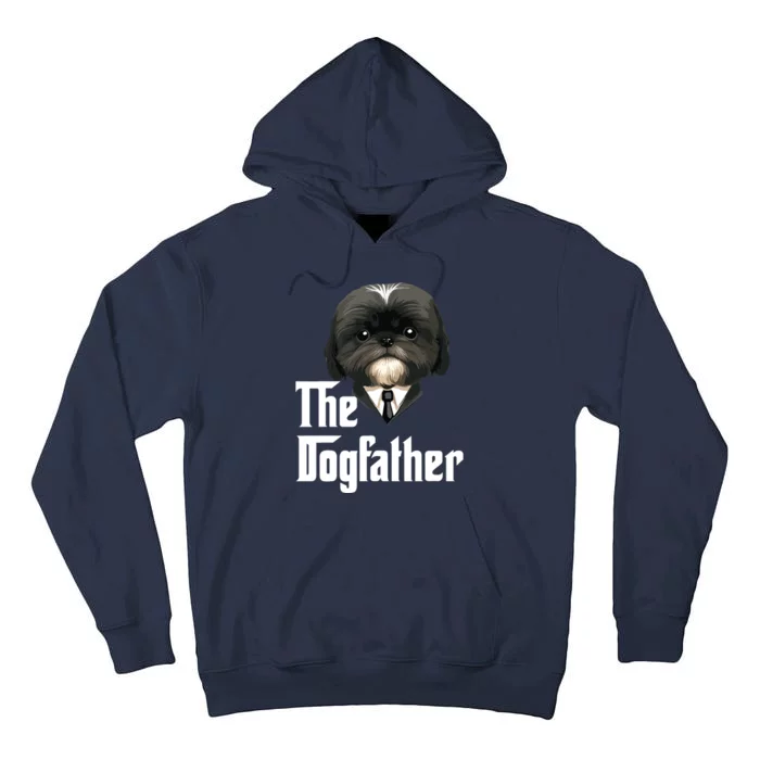 The Dogfather Shih Tzu Dad Shih Tzu Papa Funny Dog Owner Tall Hoodie