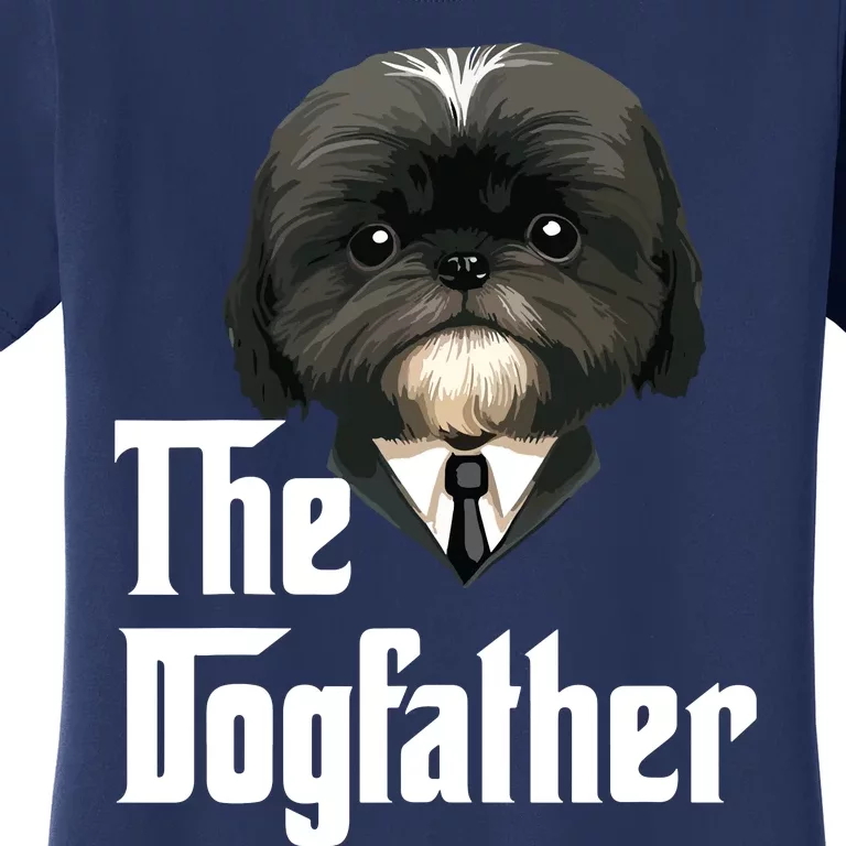 The Dogfather Shih Tzu Dad Shih Tzu Papa Funny Dog Owner Women's T-Shirt