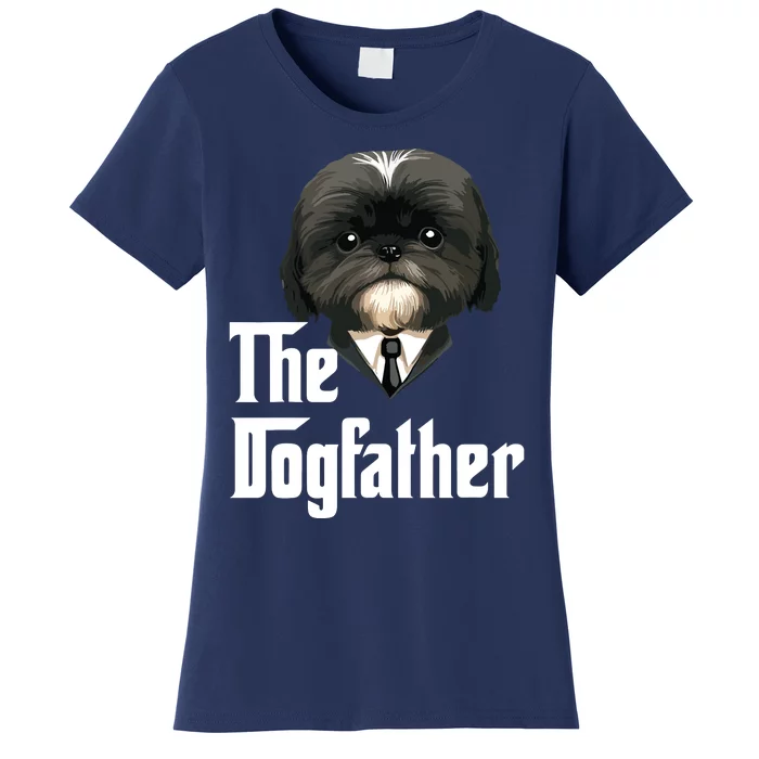 The Dogfather Shih Tzu Dad Shih Tzu Papa Funny Dog Owner Women's T-Shirt