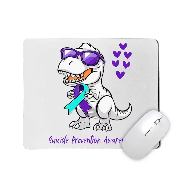 Trex Dinosaur Suicide Prevention Awareness Day Dino Mousepad