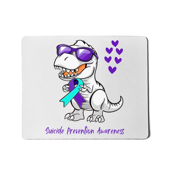 Trex Dinosaur Suicide Prevention Awareness Day Dino Mousepad