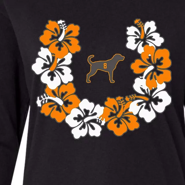 Tennessee Dog Sport Lovers Coonhound Fan Hawaii Lei Womens Cotton Relaxed Long Sleeve T-Shirt