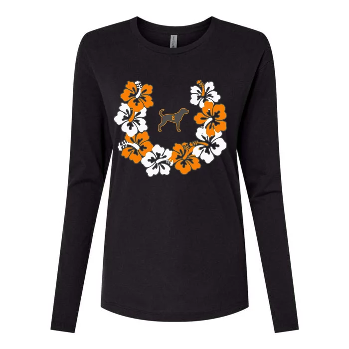 Tennessee Dog Sport Lovers Coonhound Fan Hawaii Lei Womens Cotton Relaxed Long Sleeve T-Shirt