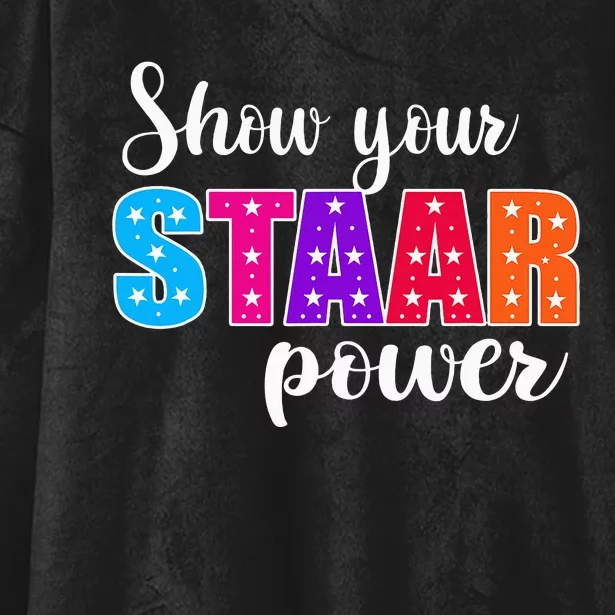 Test Day Show Your STAAR Power funny Teacher day Hooded Wearable Blanket