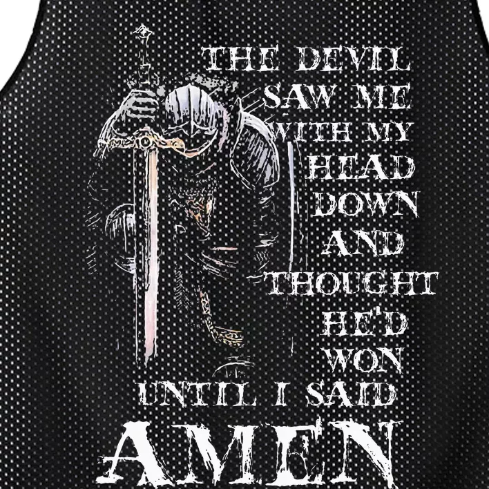 The Devil Saw Me With My Head Down And Thought HeD Won Mesh Reversible Basketball Jersey Tank