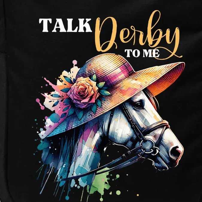 Talk Derby To Me Funny Racing Horse Impact Tech Backpack