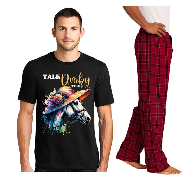 Talk Derby To Me Funny Racing Horse Pajama Set