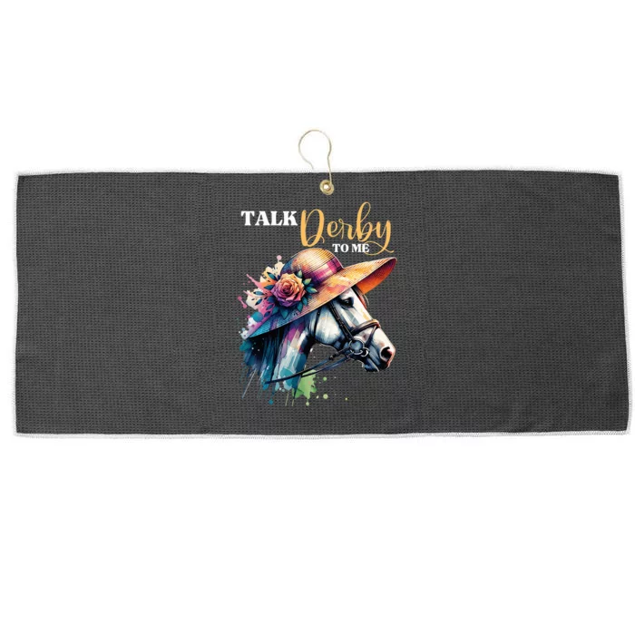 Talk Derby To Me Funny Racing Horse Large Microfiber Waffle Golf Towel