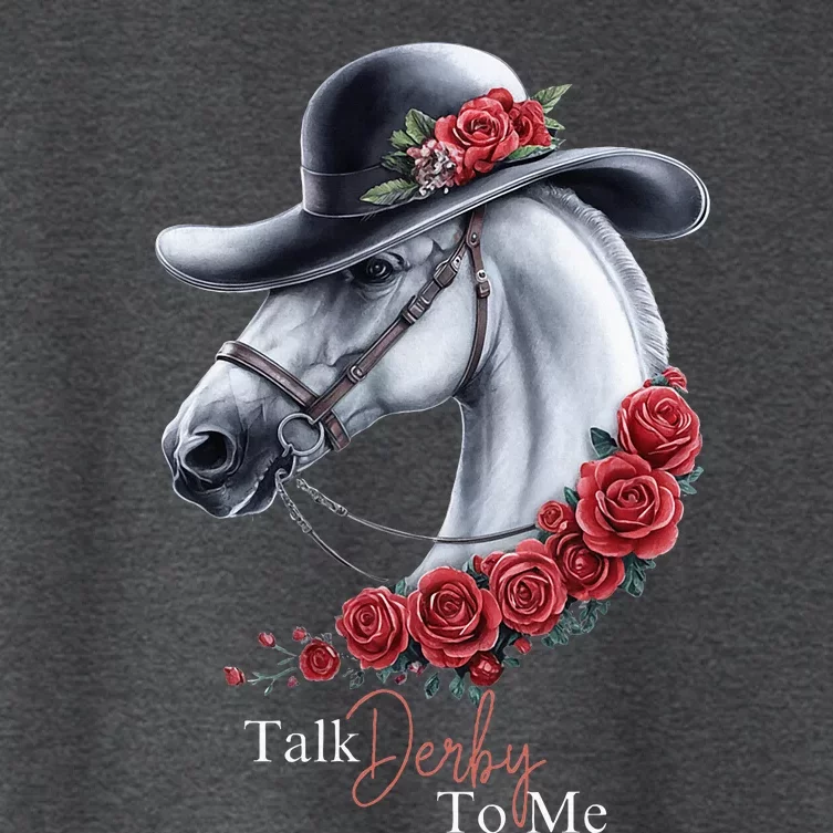 Talk Derby To Me Horse Racing Lover Derby Day Women's Crop Top Tee