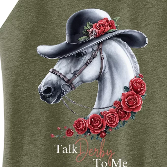 Talk Derby To Me Horse Racing Lover Derby Day Women’s Perfect Tri Rocker Tank