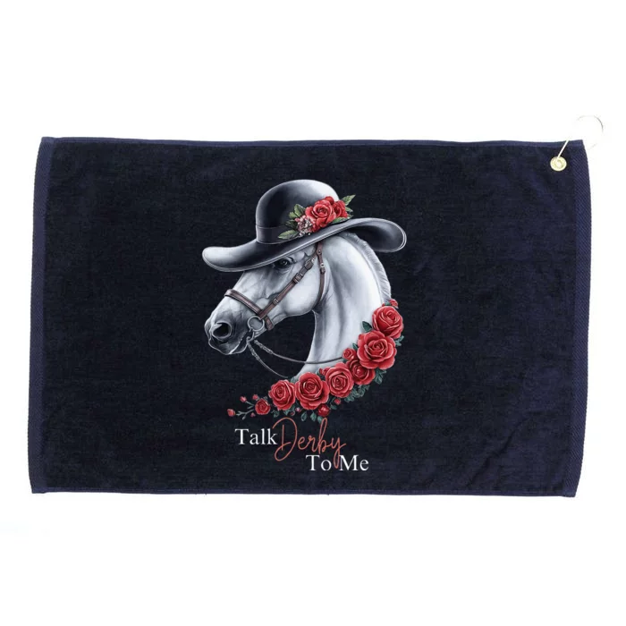 Talk Derby To Me Horse Racing Lover Derby Day Grommeted Golf Towel