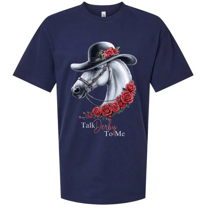 Talk Derby To Me Horse Racing Lover Derby Day Sueded Cloud Jersey T-Shirt