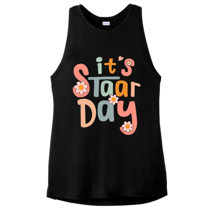 Test Day Teacher Its Staar Day Gifts For Women Ladies Tri-Blend Wicking Tank