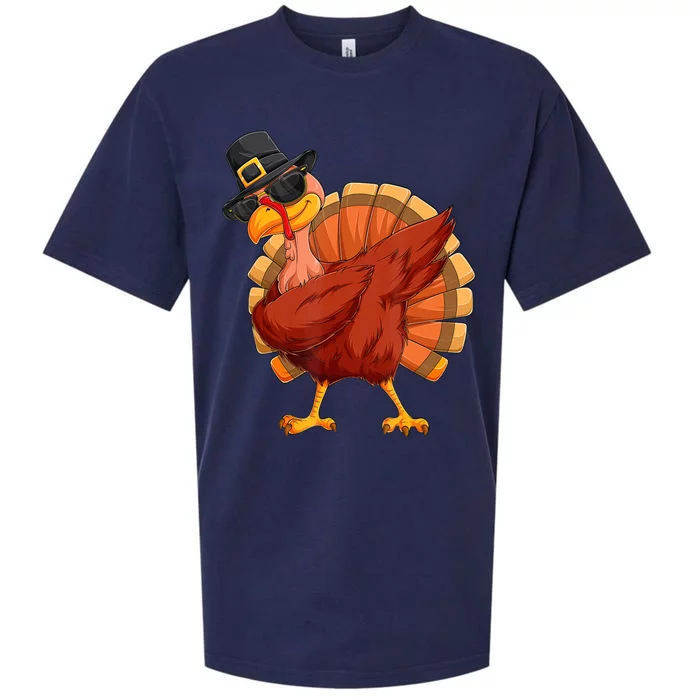 Thanksgiving Dabbing Turkey Sueded Cloud Jersey T-Shirt