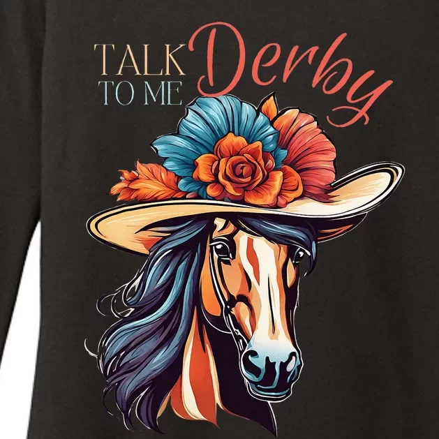 Talk Derby To Me Horse Racing Lover On Derby Day Womens CVC Long Sleeve Shirt