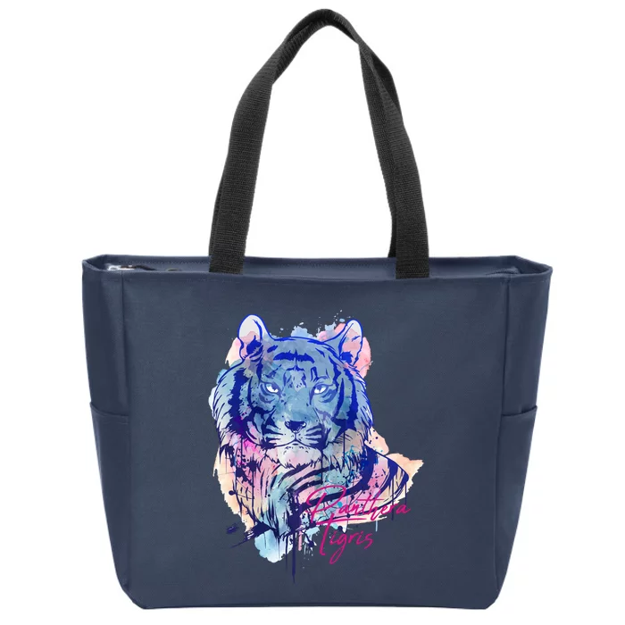 Tigris Design Zip Tote Bag