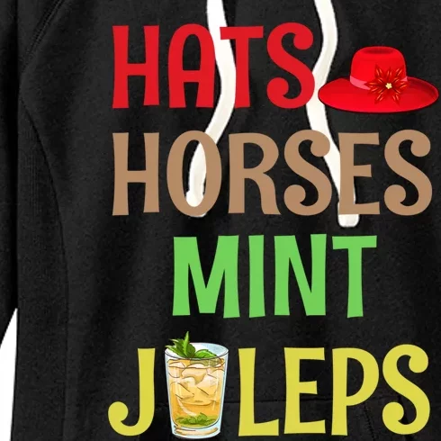 Talk Derby To Megifthats Horses Mint Julepsgift Derby Horse Racing Cool Gift Women's Fleece Hoodie